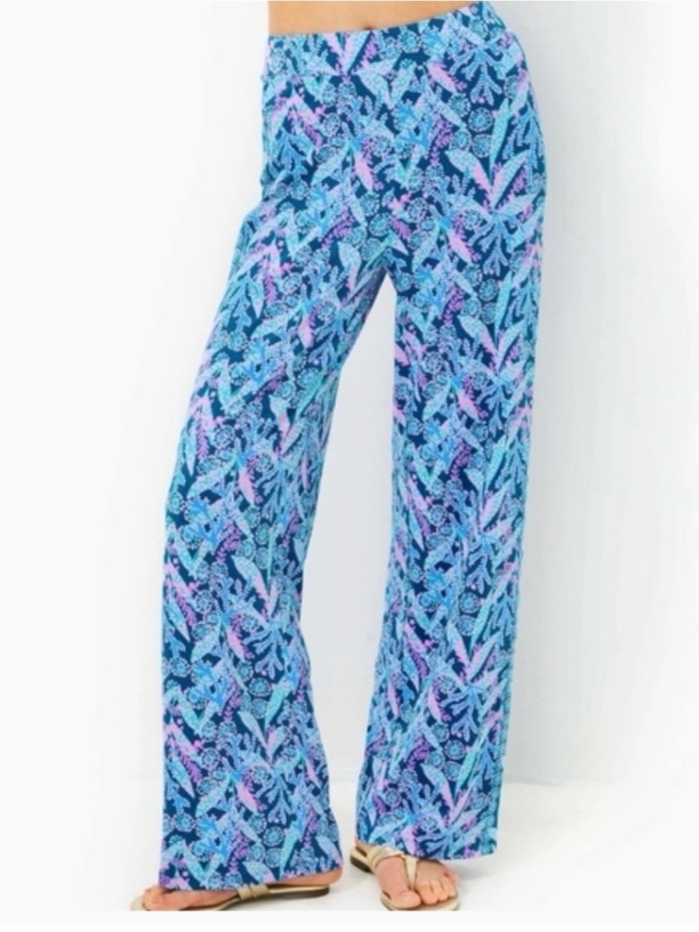 Lilly Pulitzer Women’s Barton Blue Stargazing 💙 Palooza Pants Medium
